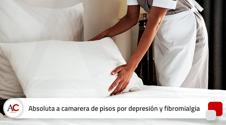 Incapacidad absoluta a otra camarera de pisos por depresión y fibromialgia