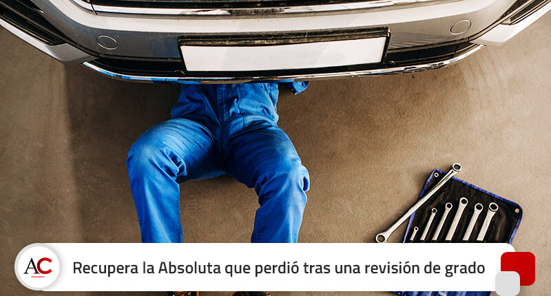Un mecánico recupera la Incapacidad Absoluta que perdió tras una revisión de grado