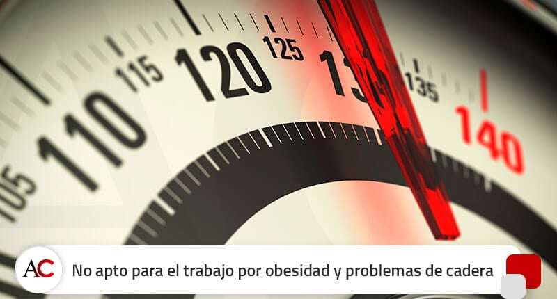 No apto para el trabajo por obesidad y problemas de cadera, ahora cobra 1.400 € de pensión